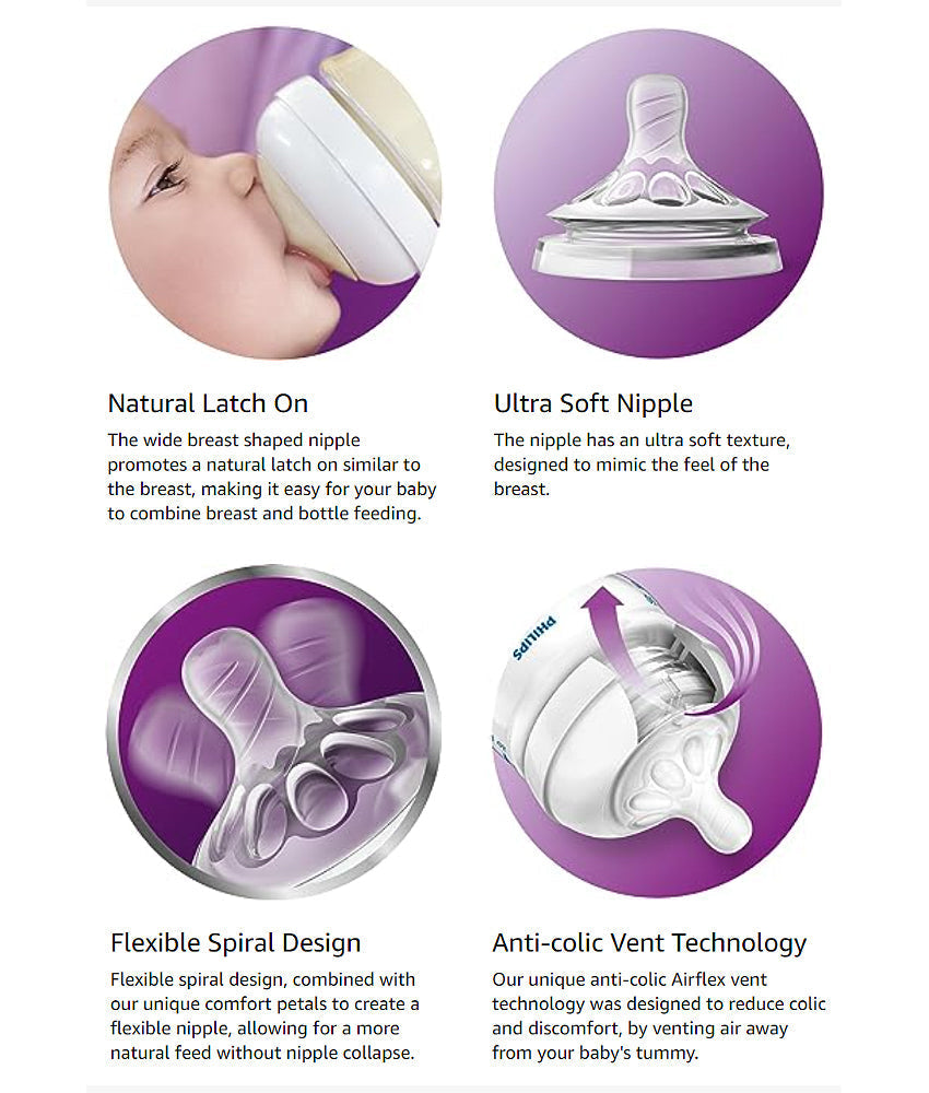 Elegant Smockers LK | Baby Bottle Teats - Philips AVENT BPA Free Natural Slow Flow 1m+ | Sri Lanka