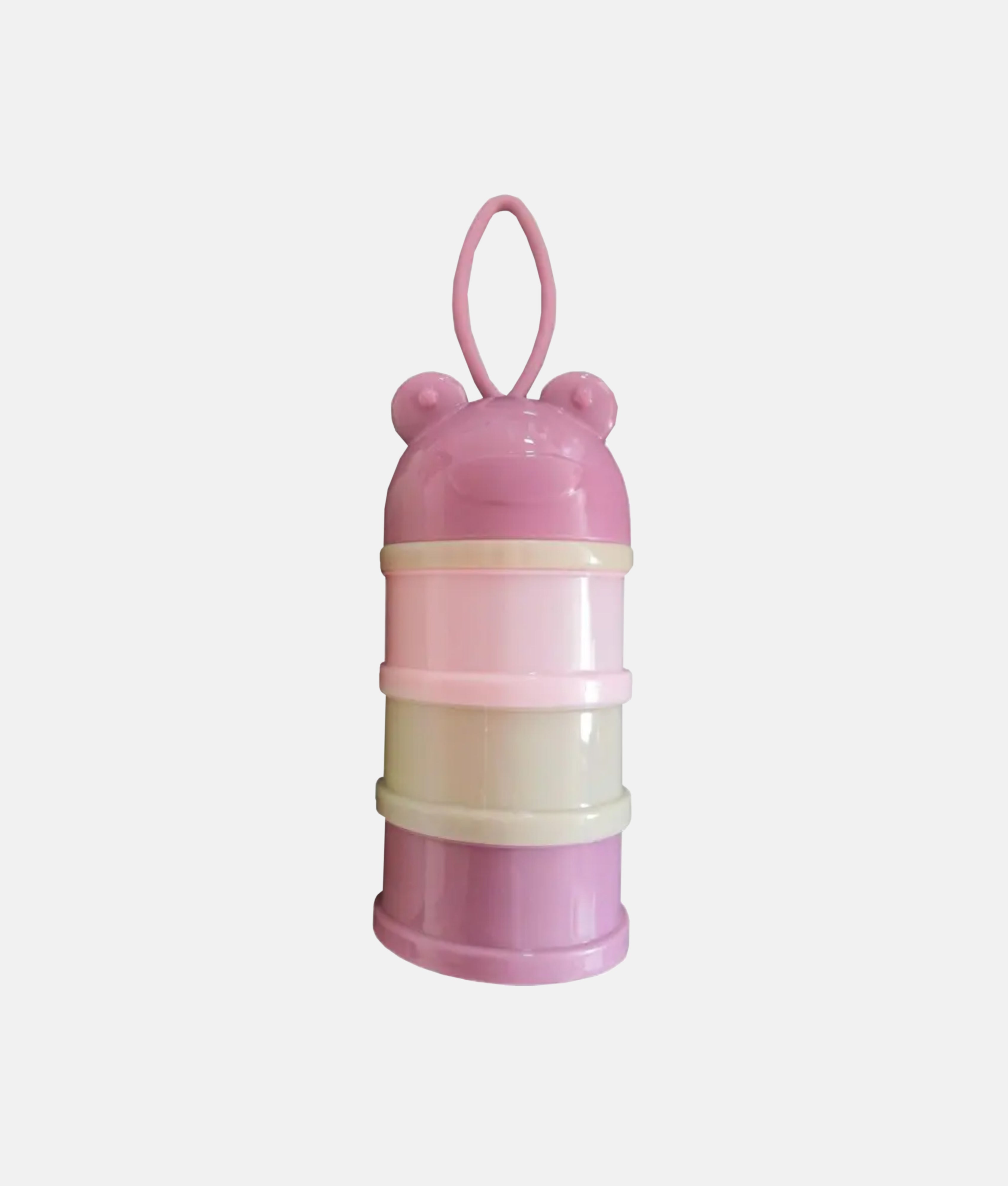 Elegant Smockers LK | 3-Layer Portable Baby Milk Powder Dispenser - Pink | Sri Lanka