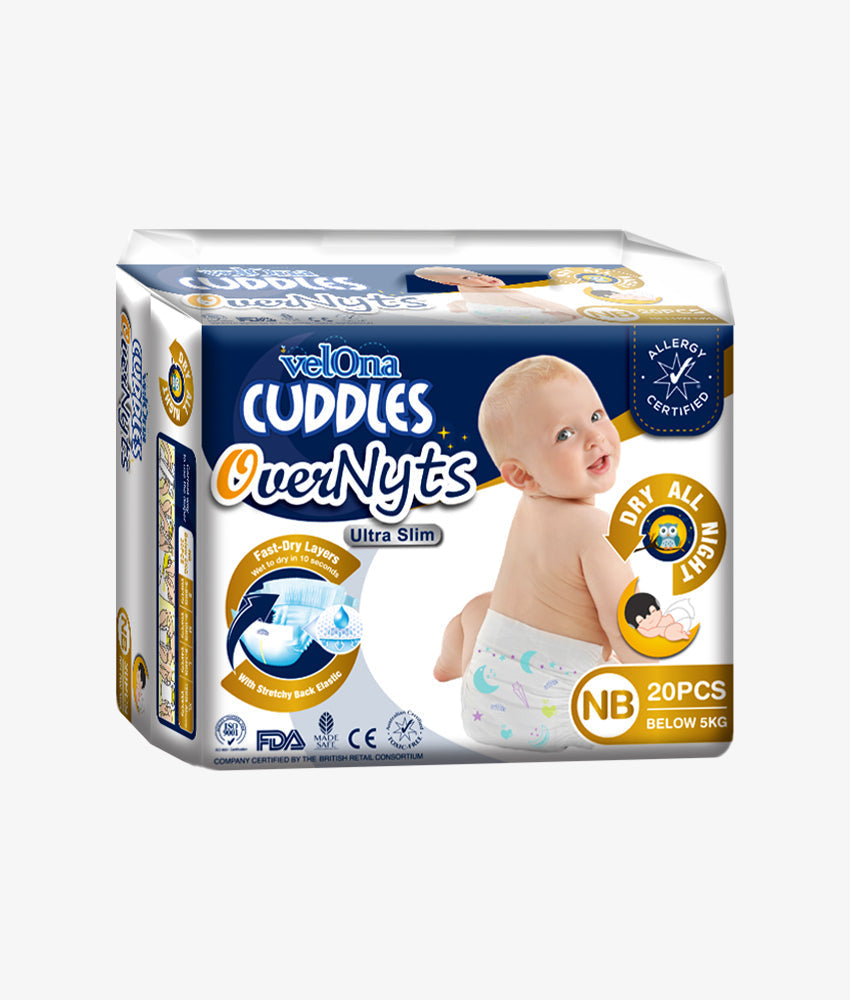 Elegant Smockers LK | Velona OverNyts Baby Diapers - Jumbo Pack (New Born) | Sri Lanka