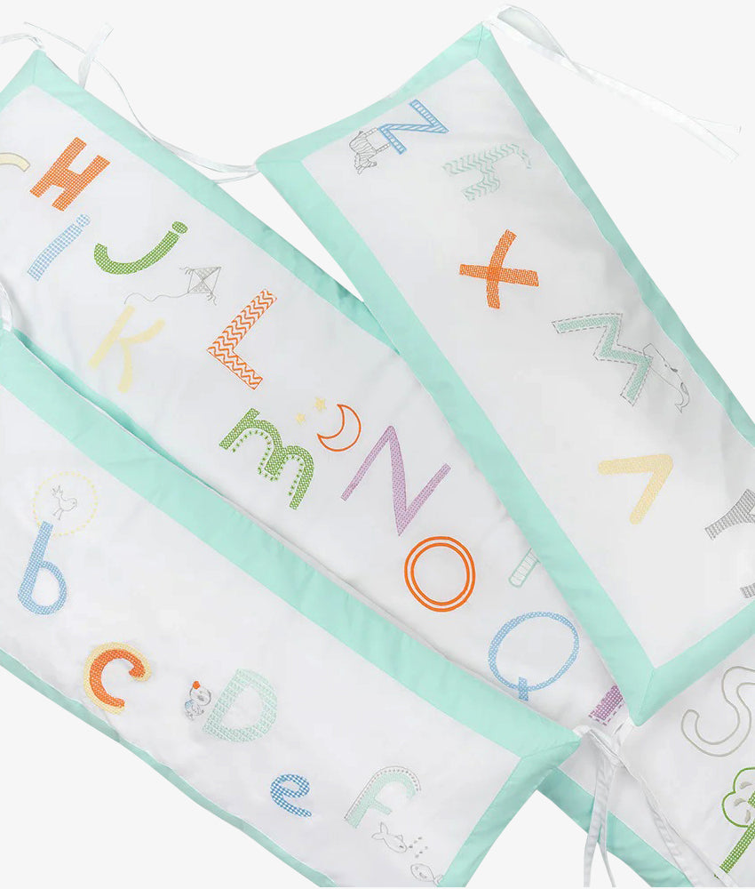 Elegant Smockers LK | Baby Cot Bumpers – Alphabet Theme | Sri Lanka