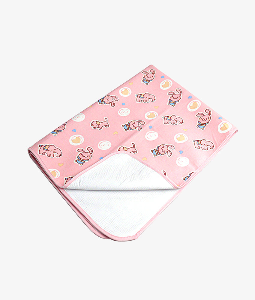 Elegant Smockers LK | Baby Rubber Sheet - Pink Elephant Print | Sri Lanka