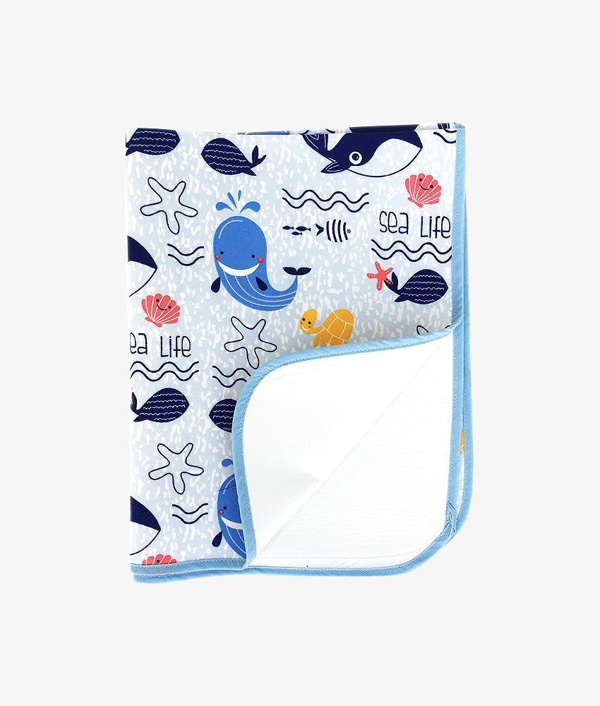 Elegant Smockers LK | Baby Rubber Sheet - Sea Life Print | Sri Lanka