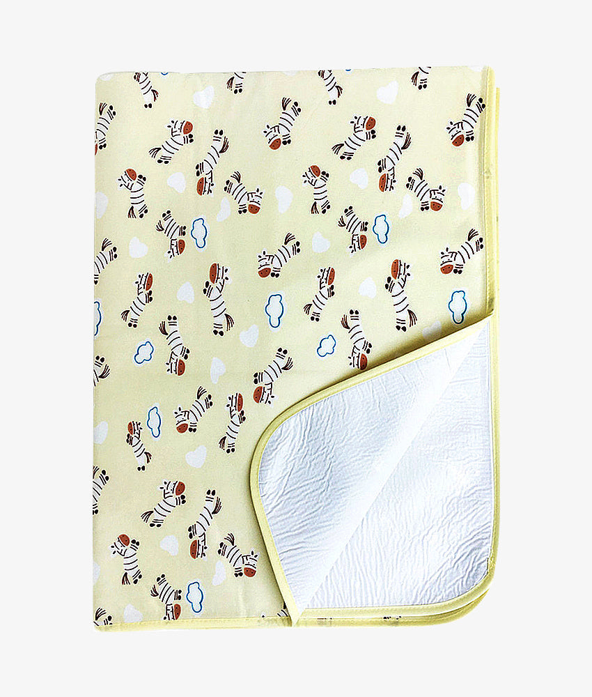 Elegant Smockers LK | Baby Rubber Sheet - Yellow Zebra Print | Sri Lanka