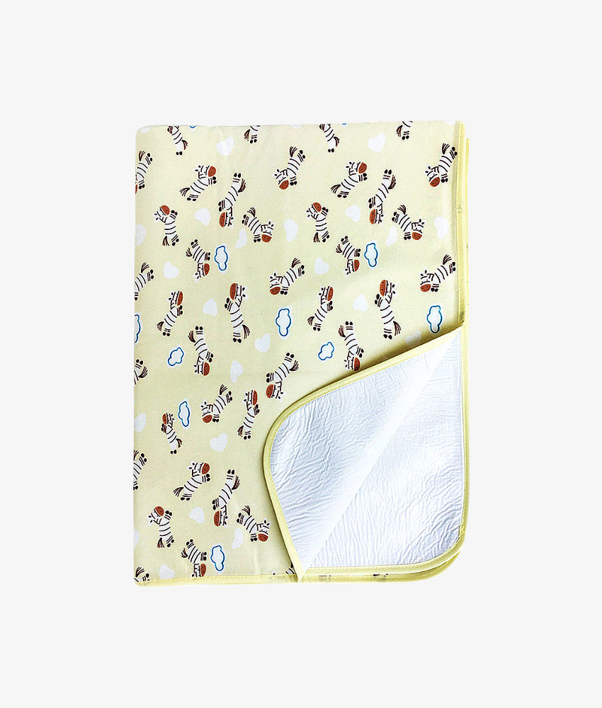 Elegant Smockers LK | Baby Rubber Sheet - Yellow Zebra Print | Sri Lanka