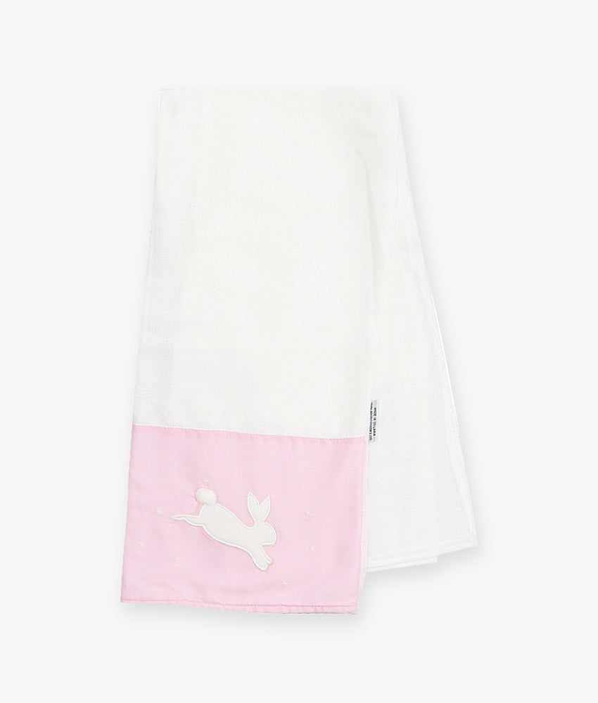 Elegant Smockers LK | Baby Bath Towel – Pink Rabbit Theme | Sri Lanka