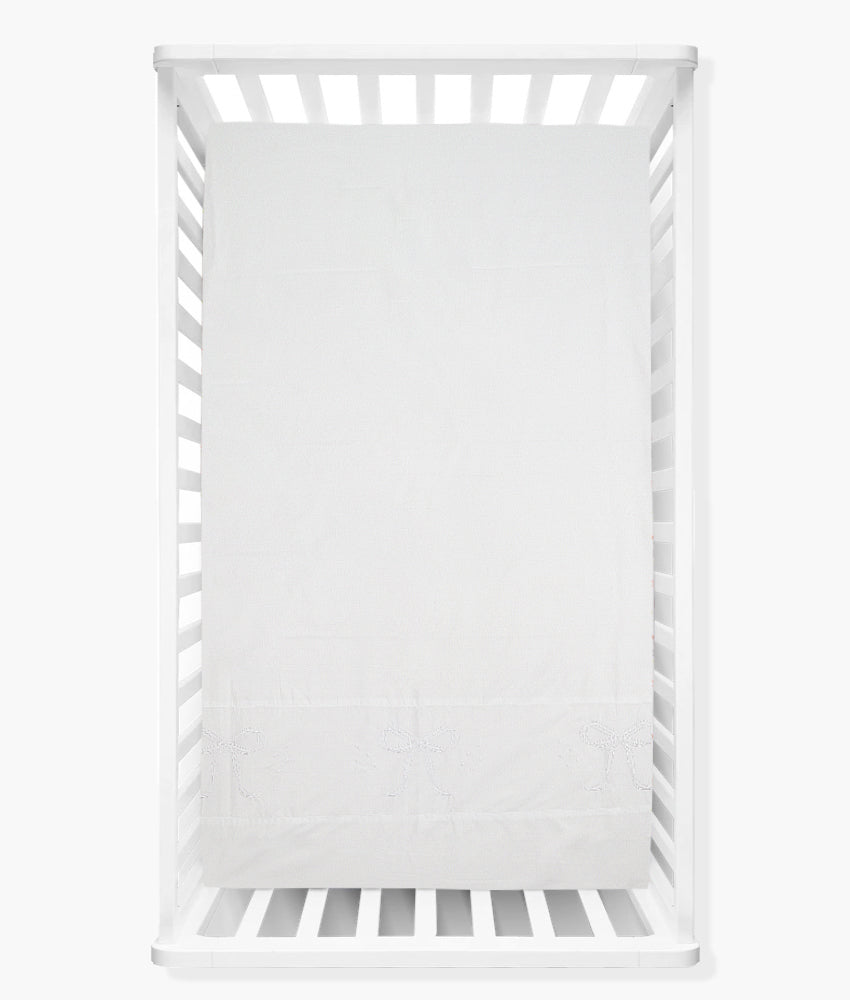 Elegant Smockers LK | Baby Cot Sheet – Classic White Theme | Sri Lanka