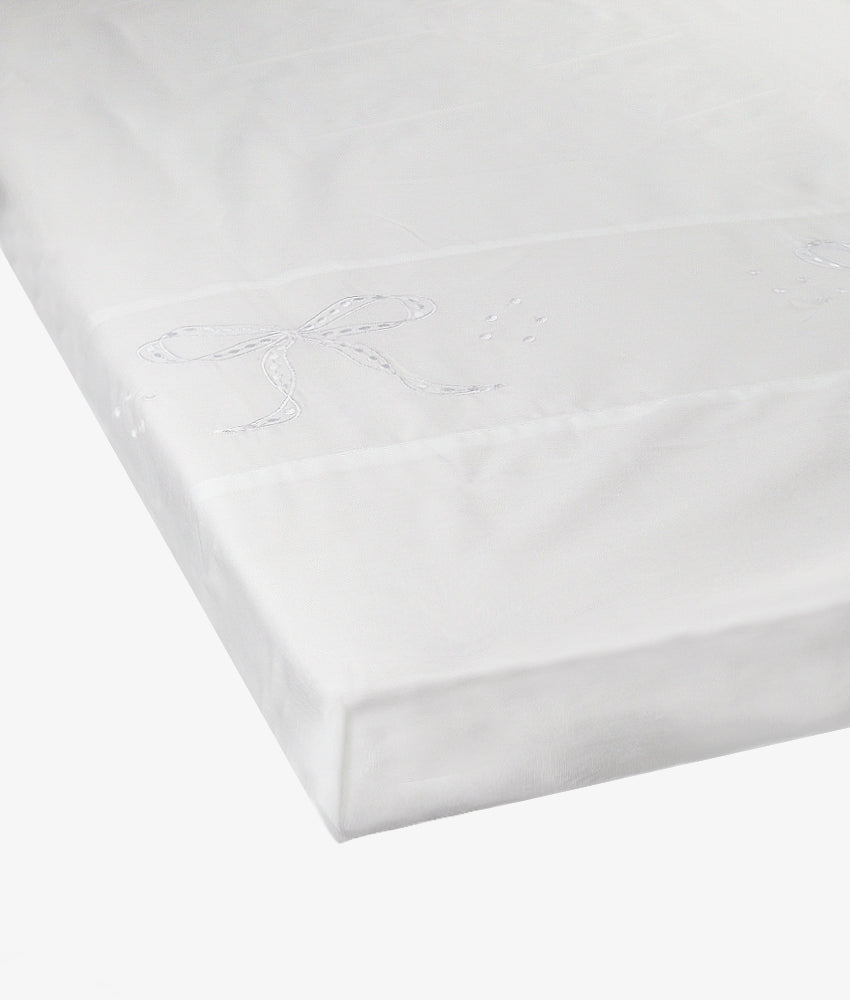 Elegant Smockers LK | Baby Cot Sheet – Classic White Theme | Sri Lanka