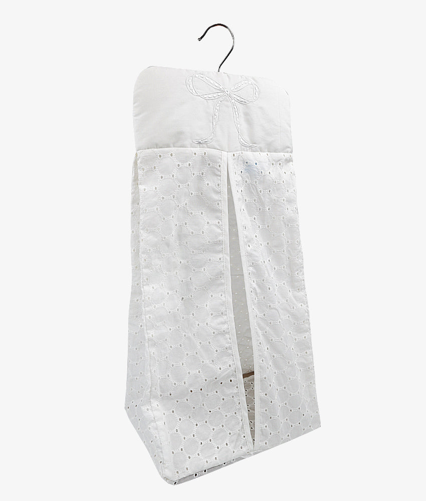 Elegant Smockers LK | Baby Nappy Stacker – Classic White Theme | Sri Lanka