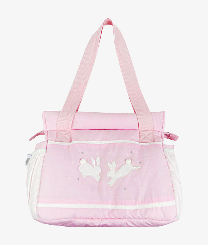 Elegant Smockers LK | Baby Diaper Bag – Pink Rabbit Theme | Sri Lanka
