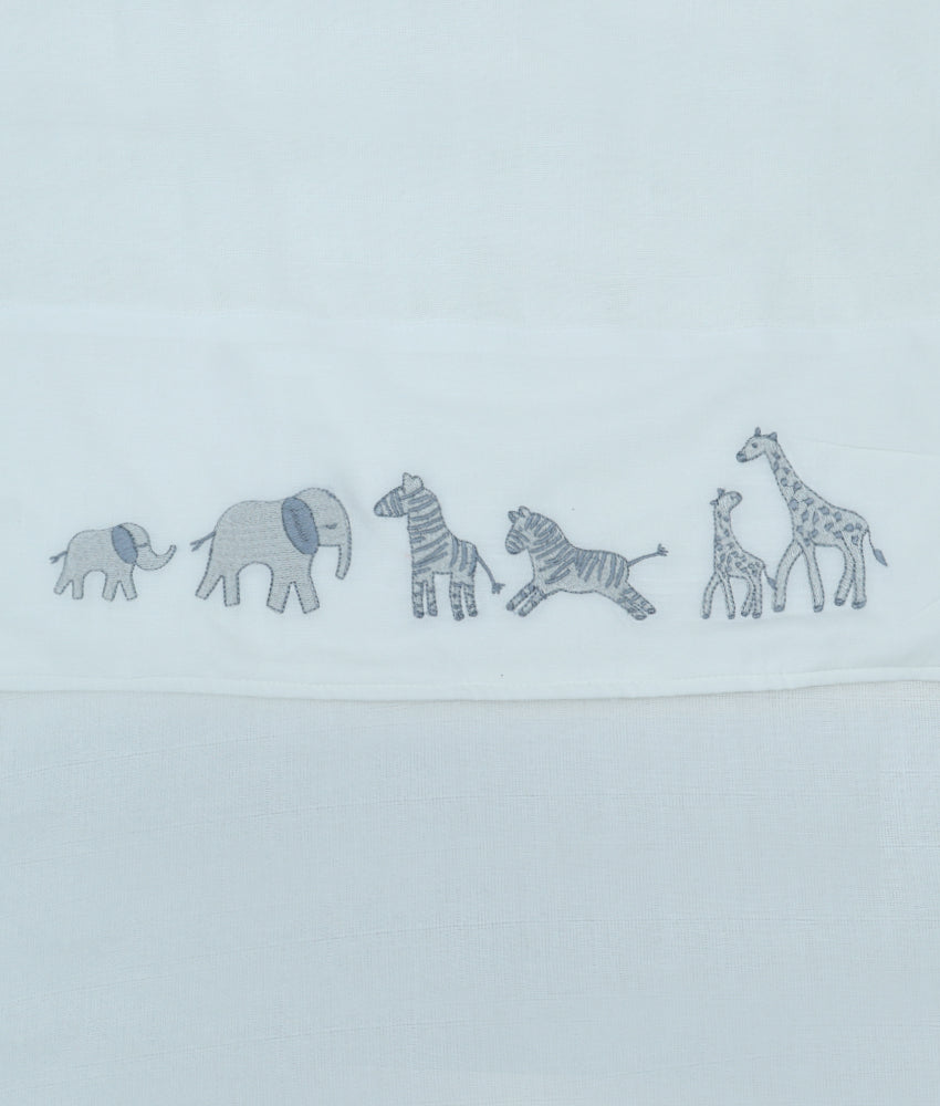 Elegant Smockers LK | Baby Bath Towel – Grey Safari Theme | Sri Lanka