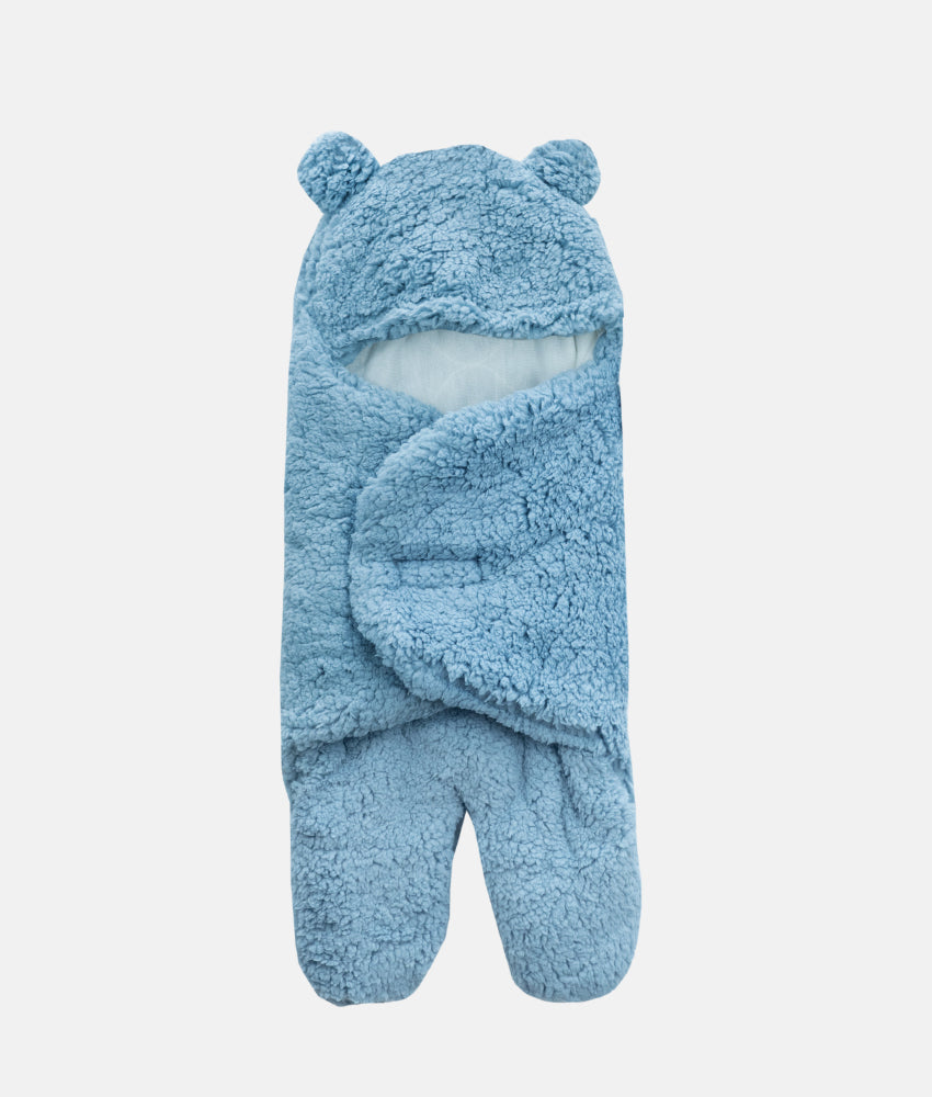 Elegant Smockers LK | Baby Bear Hooded Blanket - Blue | Sri Lanka