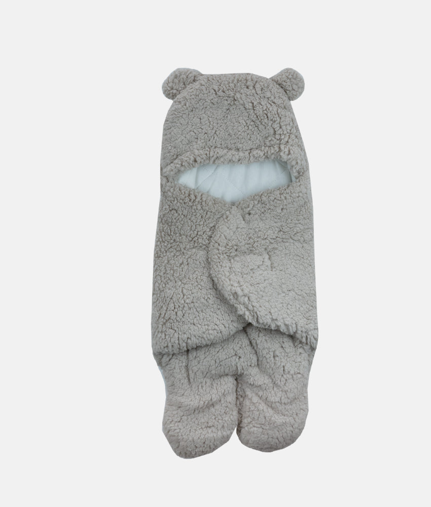 Elegant Smockers LK | Baby Bear Hooded Blanket - Grey | Sri Lanka