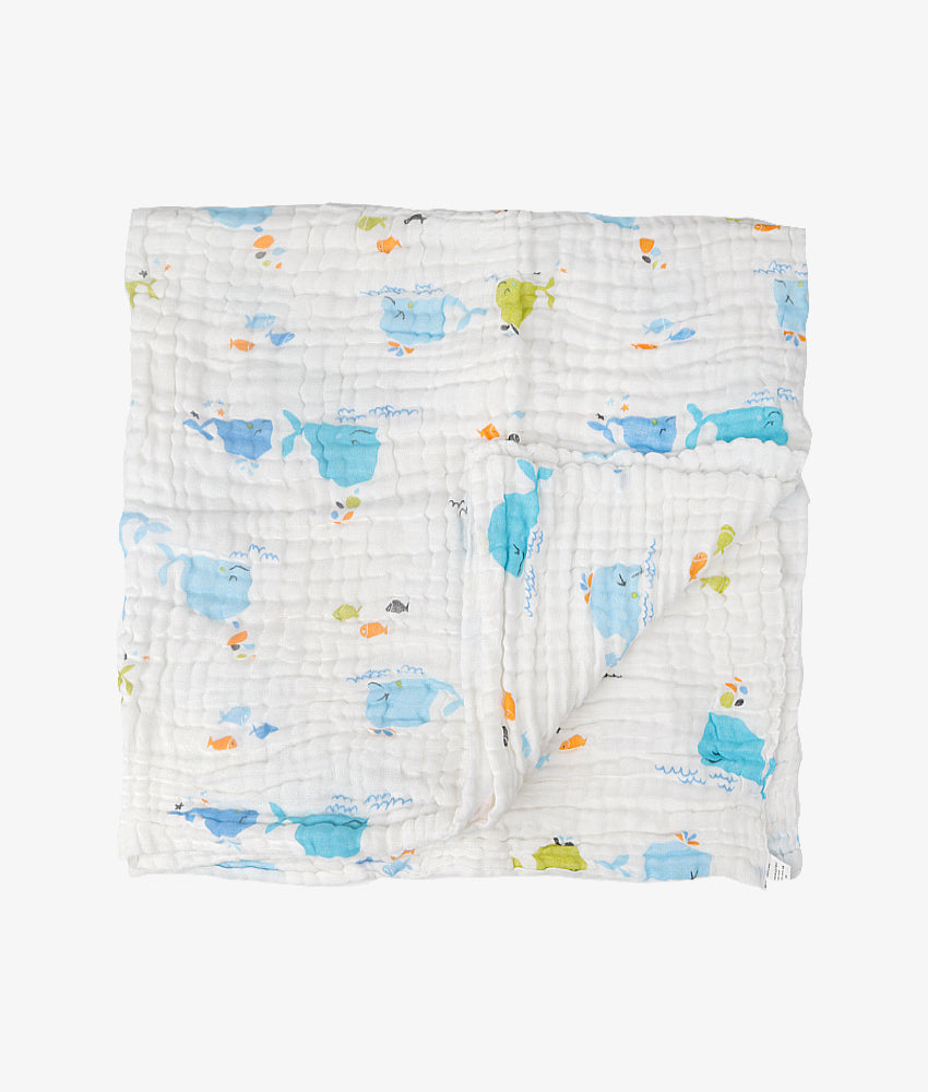 Elegant Smockers LK | Baby Blanket - Whale Print | Sri Lanka