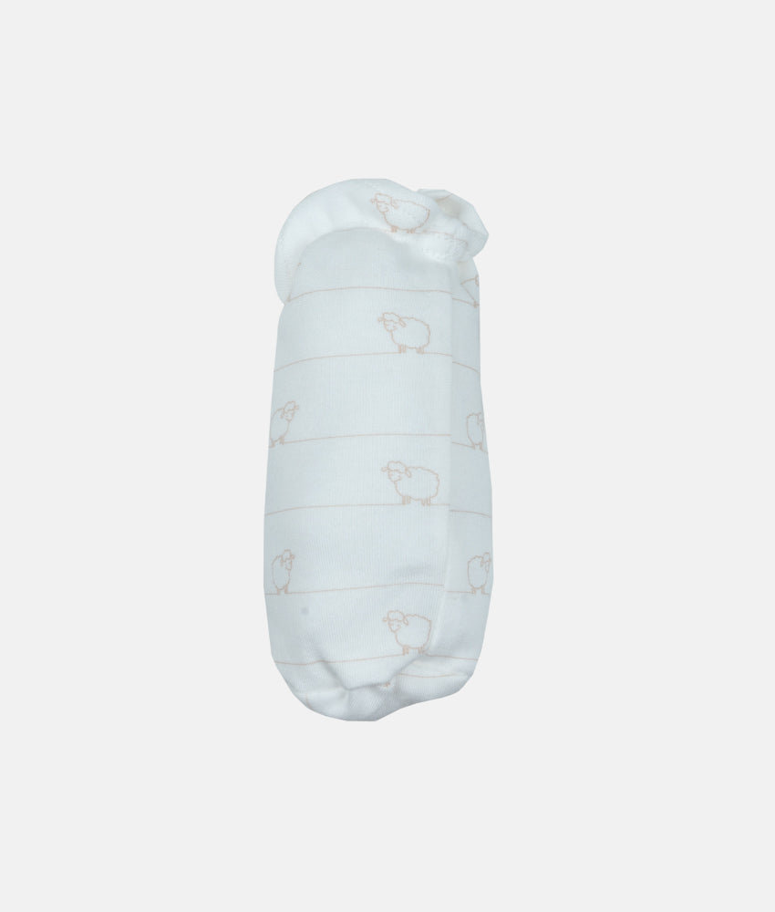 Elegant Smockers LK | Baby Bottle Cover - Beige Sheep Stripes | Sri Lanka