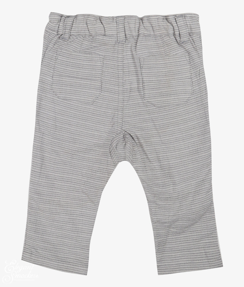 Elegant Smockers LK | Baby Boys Pant - Grey Stripes - 3-6 Months | Sri Lanka