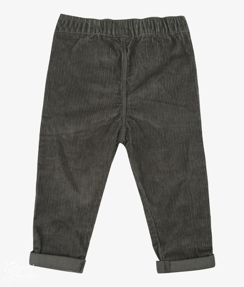 Elegant Smockers LK | Baby Boys Corduroy Pant - Olive Green - 3-6 Months | Sri Lanka