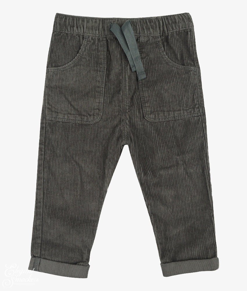 Elegant Smockers LK | Baby Boys Corduroy Pant - Olive Green - 3-6 Months | Sri Lanka