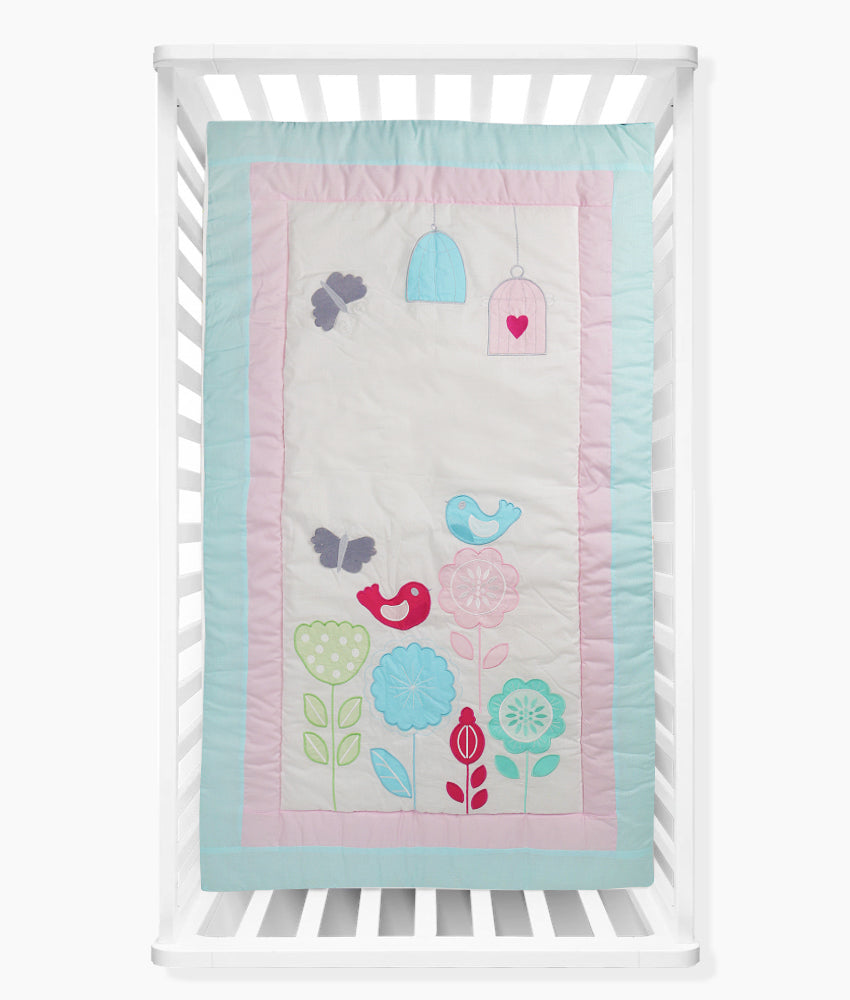 Elegant Smockers LK | Baby Comforter Quilt – Birds Love Theme | Sri Lanka