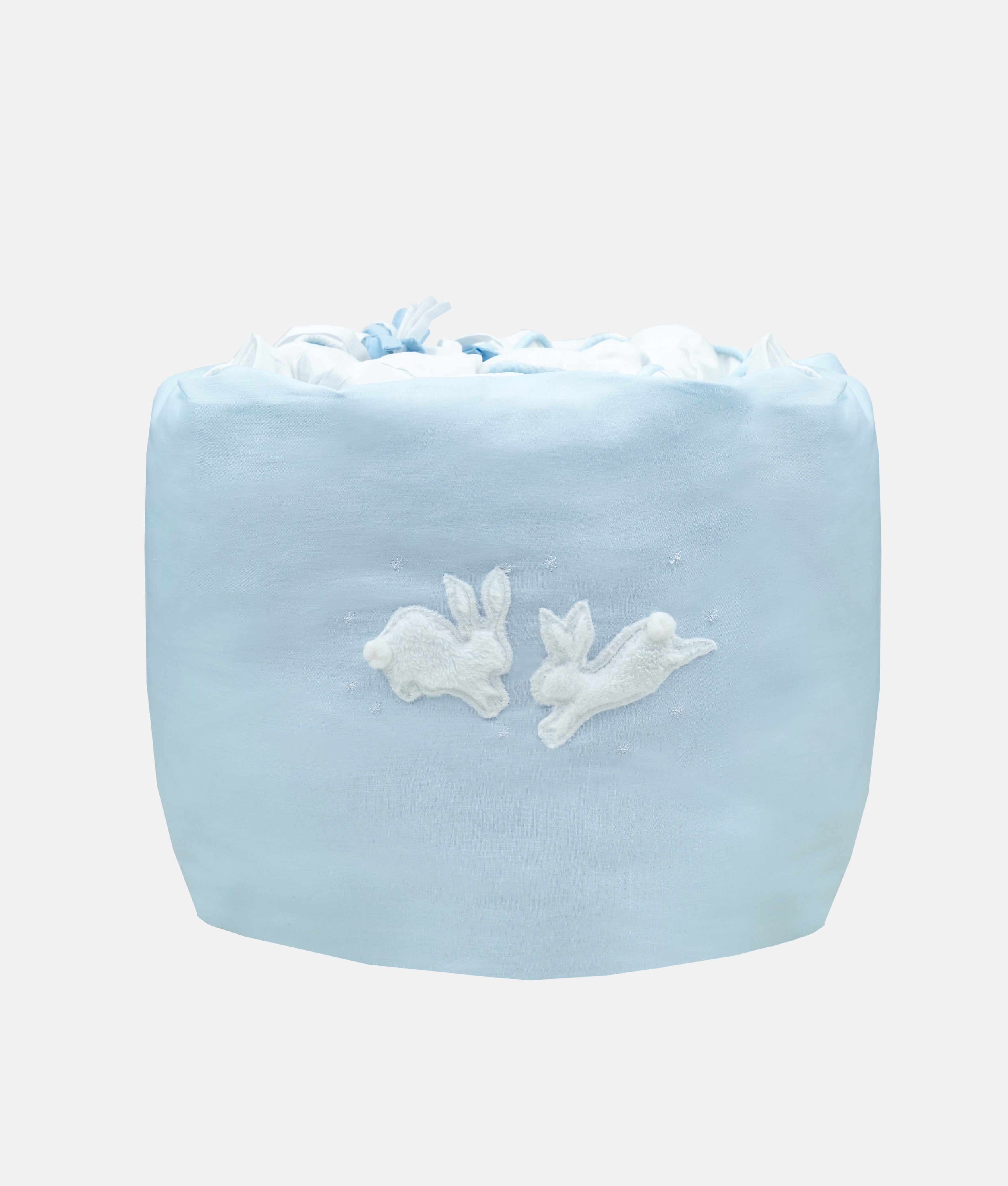 Elegant Smockers LK | Baby Cot Bumpers – Blue Rabbit Theme | Sri Lanka