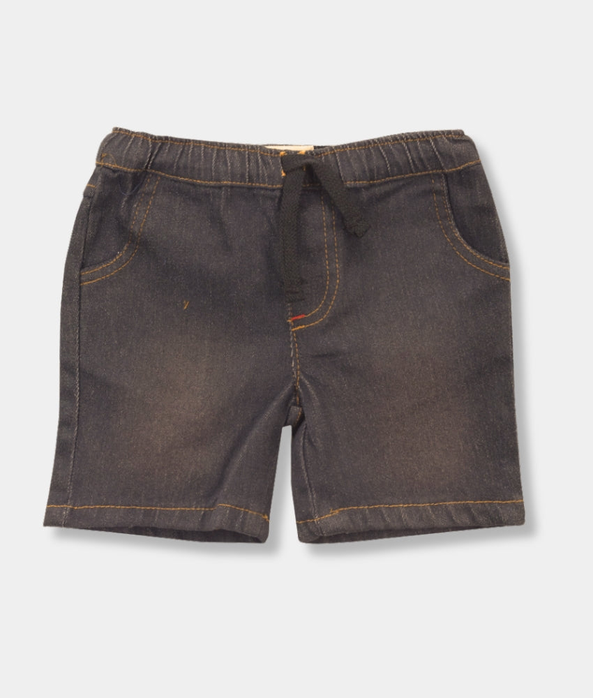 Elegant Smockers LK | Baby Dark Brownish Denim Shorts - With Loop | Sri Lanka