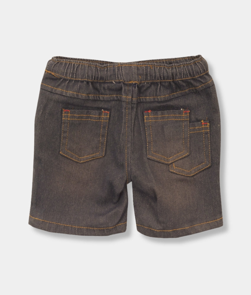 Elegant Smockers LK | Baby Dark Brownish Denim Shorts - With Loop | Sri Lanka