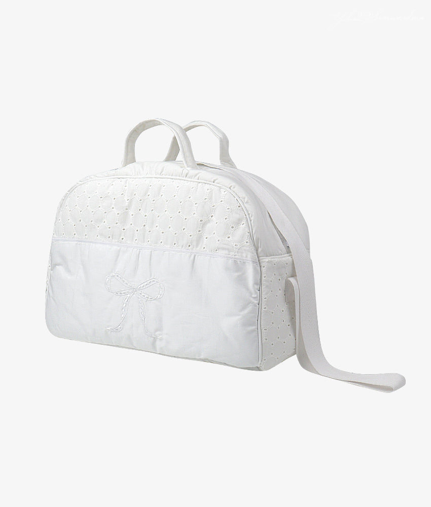 Elegant Smockers LK | Baby Duffel Bag (XL) – Classic White Theme | Sri Lanka