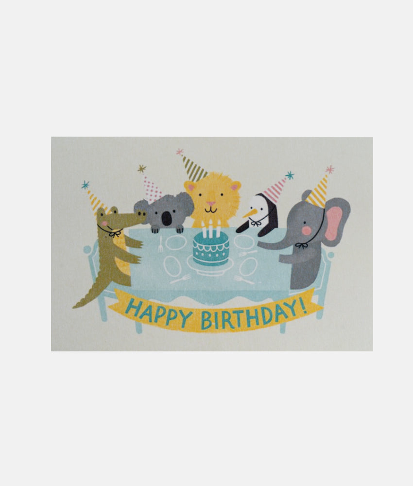 Elegant Smockers LK | Baby Greeting Card - Happy Birthday - Animal Party | Sri Lanka