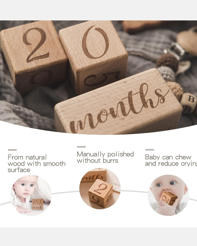Elegant Smockers LK | Baby Milestone Block Set - Large | Sri Lanka