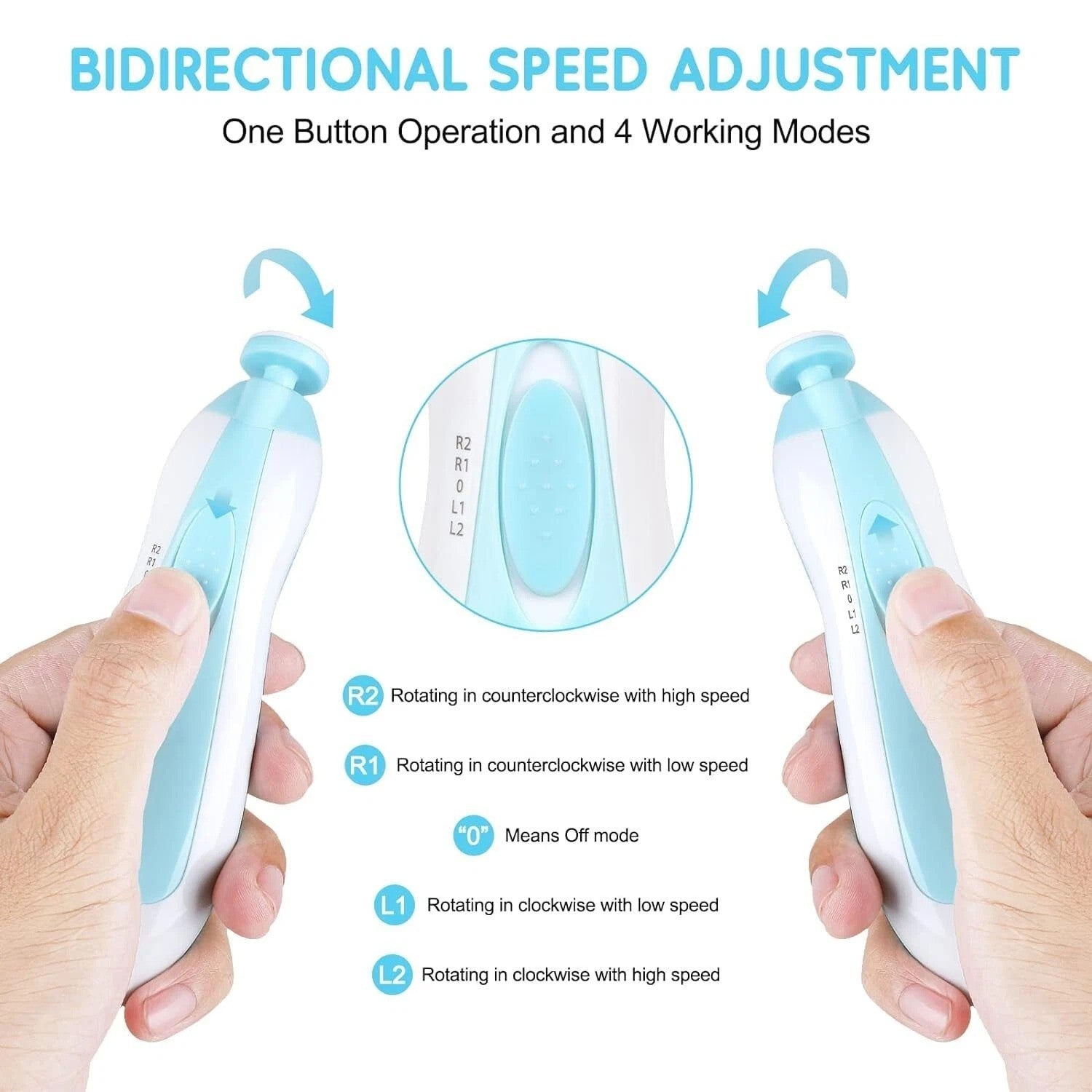 Elegant Smockers LK | Baby Nail Trimmer - Electric - Mint Green | Sri Lanka