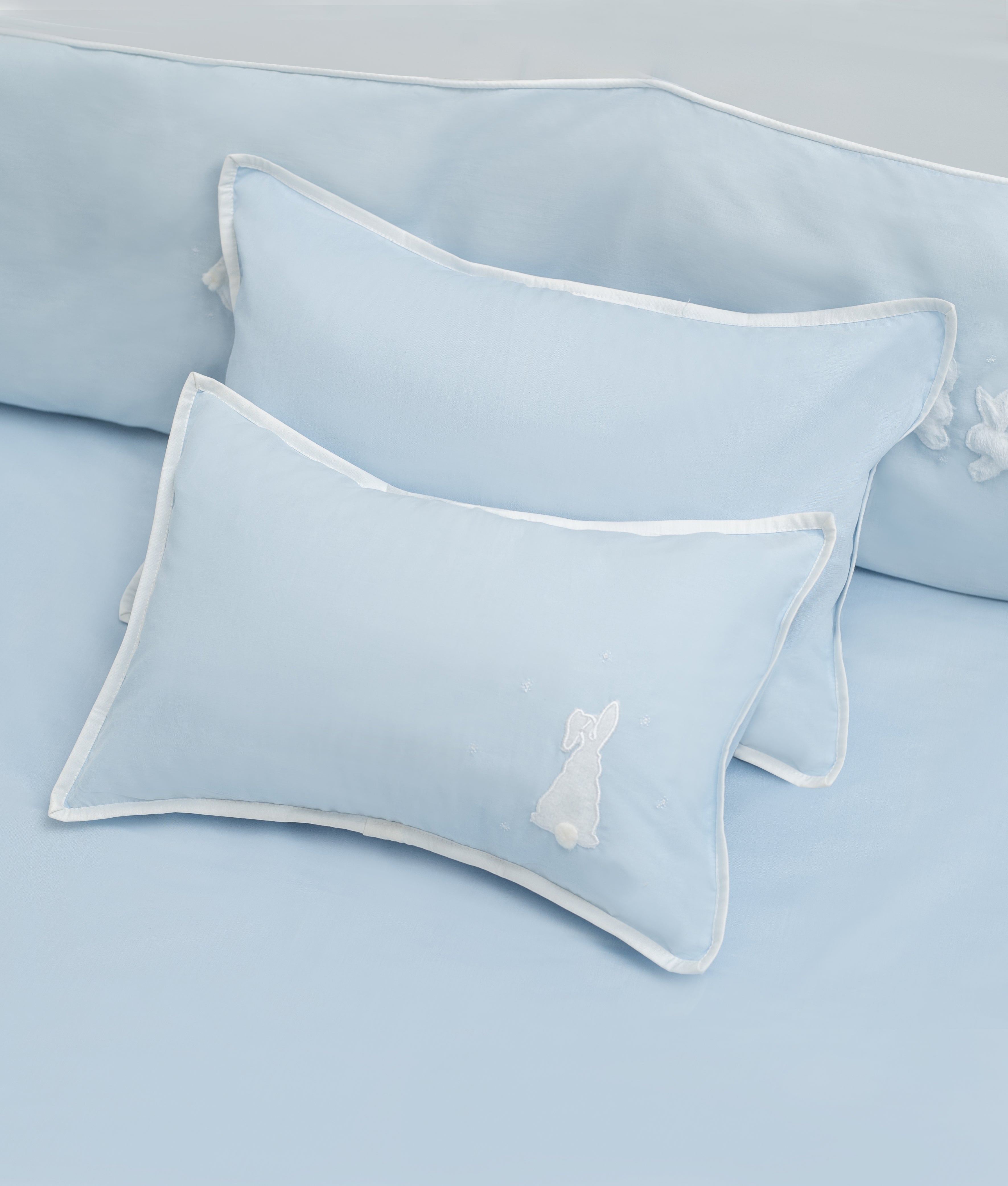 Elegant Smockers LK | Baby Pillow Covers - Blue Rabbit Theme | Sri Lanka
