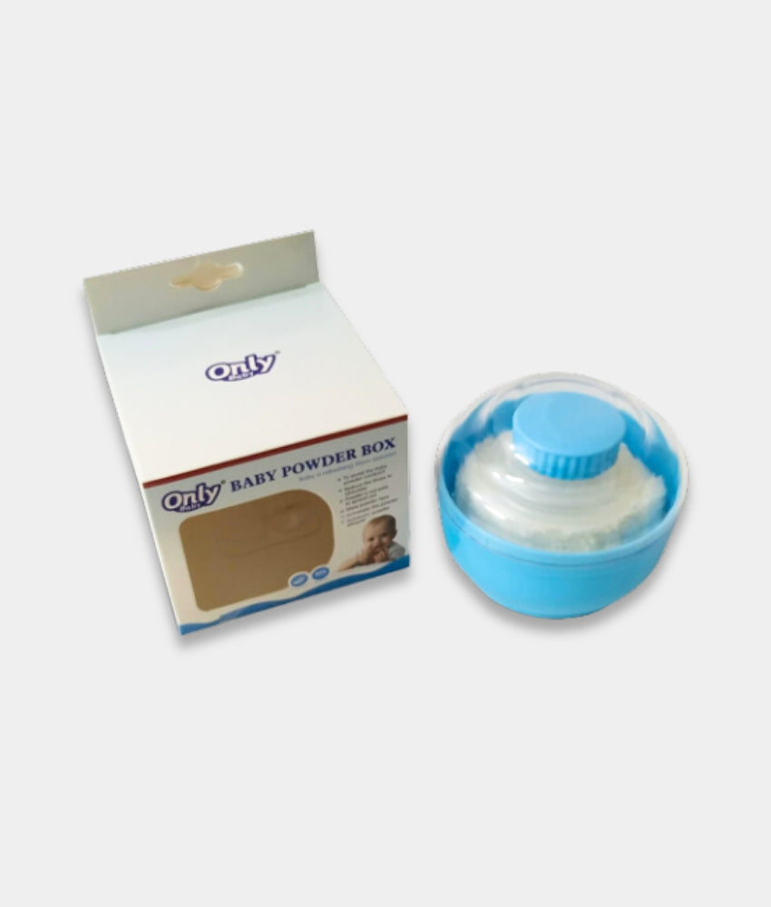 Elegant Smockers LK | Baby Powder Box With Puff - Blue | Sri Lanka