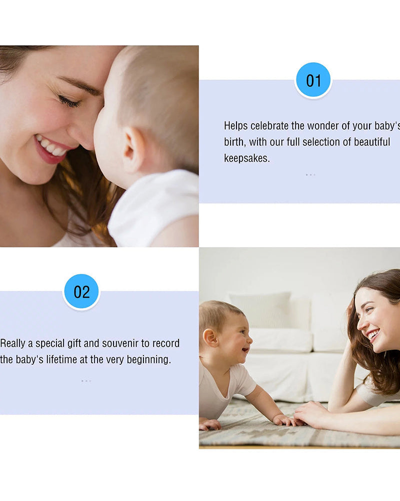 Elegant Smockers LK | Baby Hand & Footprint 8x6" Frame - Blue | Sri Lanka