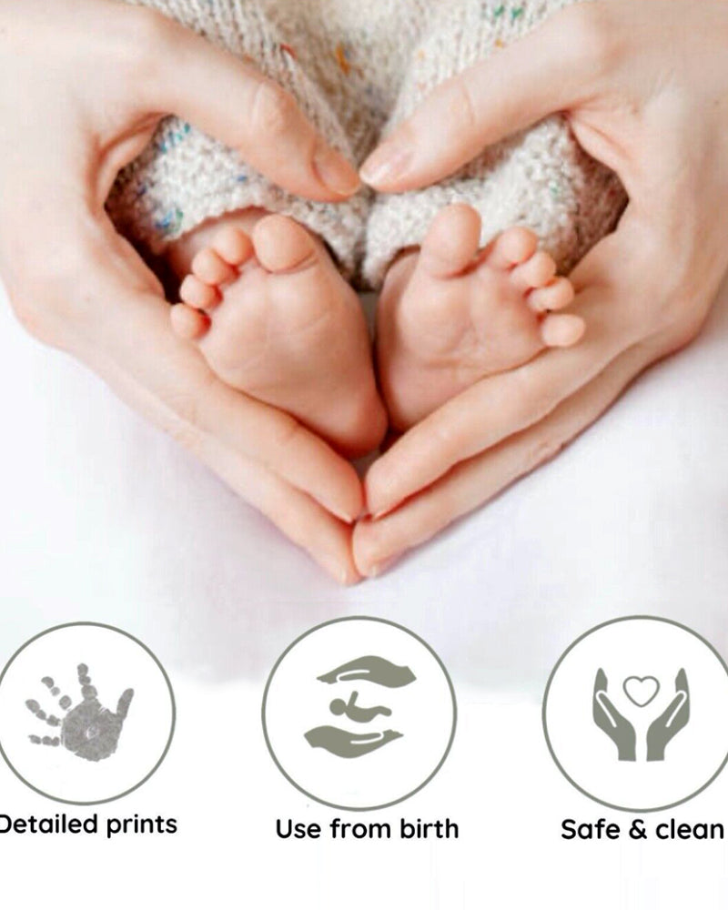 Elegant Smockers LK | Baby Hand & Footprint 8x6" Frame - Pink | Sri Lanka