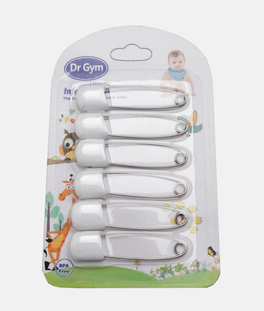Elegant Smockers LK | Dr. Gym Safety Pin - White | Sri Lanka