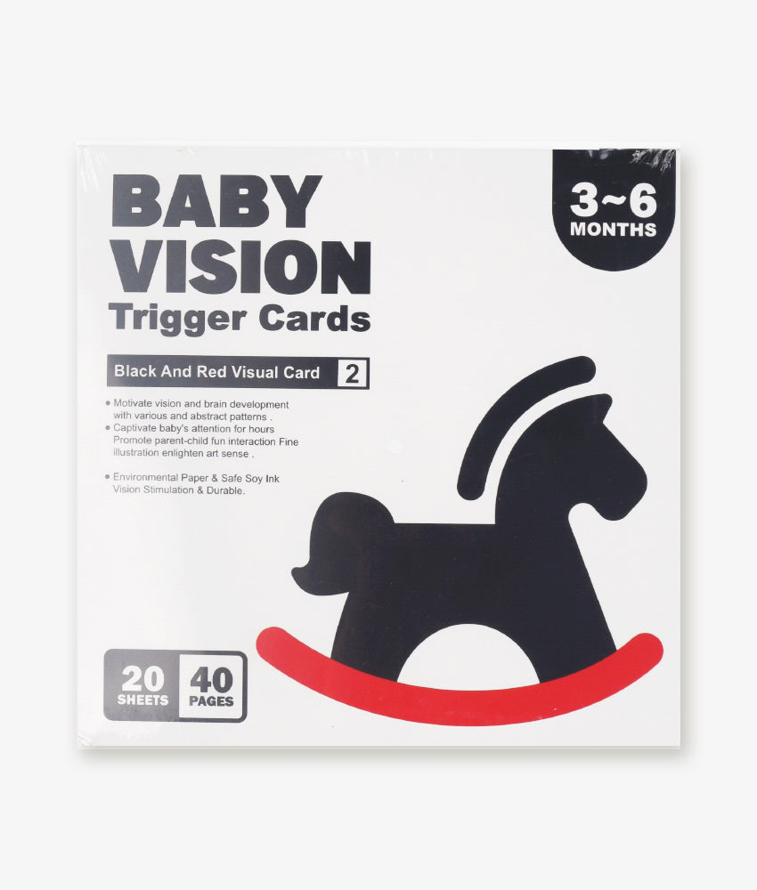 Elegant Smockers LK | Baby Vision Trigger (Black & Red) Cards - 3-6 Months | Sri Lanka