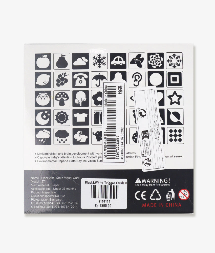 Elegant Smockers LK | Baby Vision Flash Cards (Black & White) - 0-3 Months | Sri Lanka