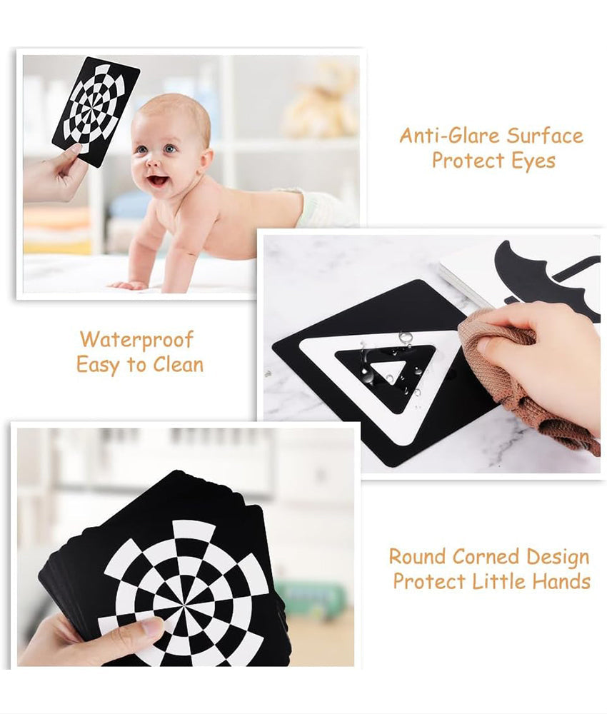 Elegant Smockers LK | Baby Vision Trigger (Black & White) Cards - 0-3 Months | Sri Lanka