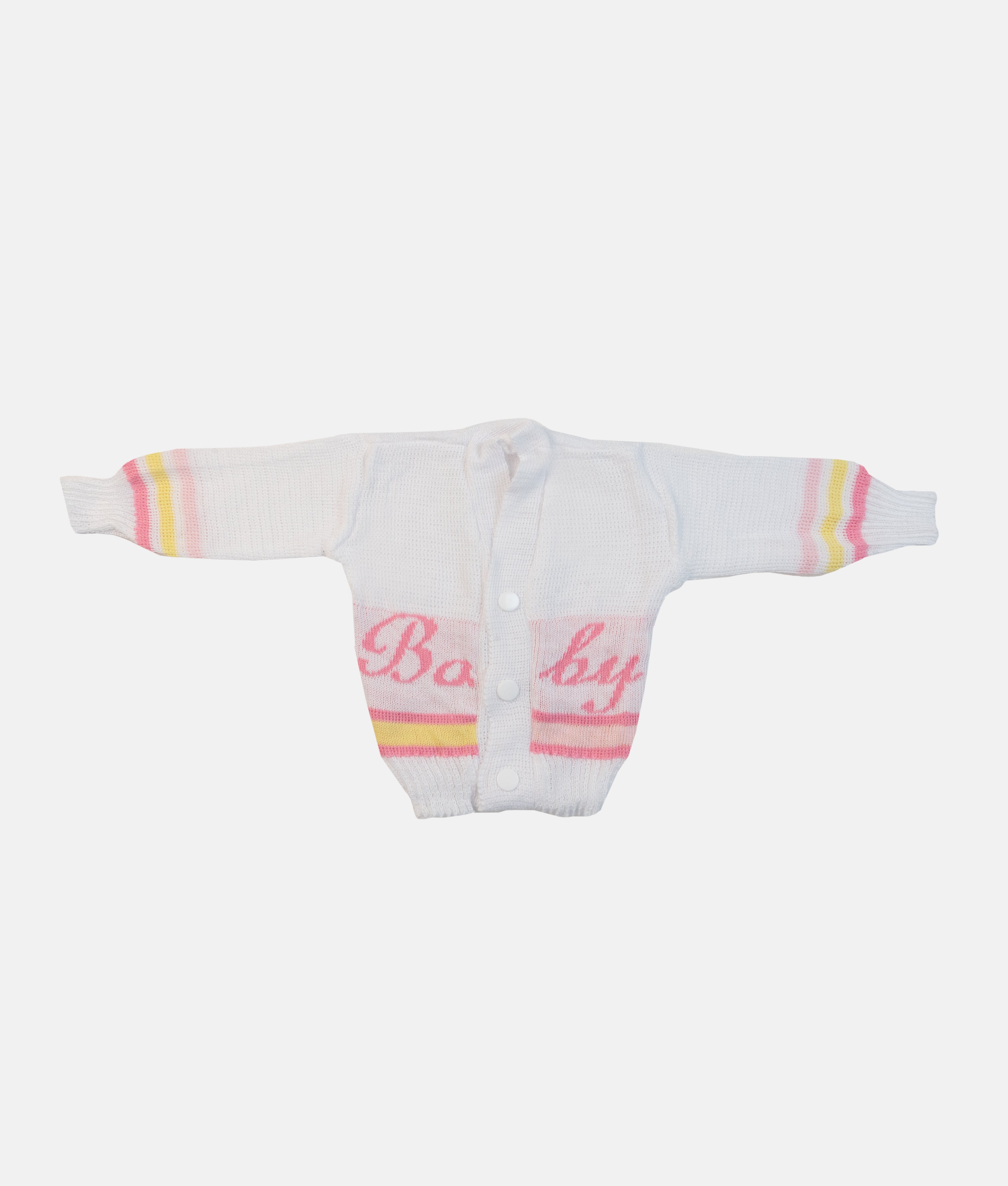 Elegant Smockers LK | Baby Wool Suit 4pcs - Pink & White | Sri Lanka