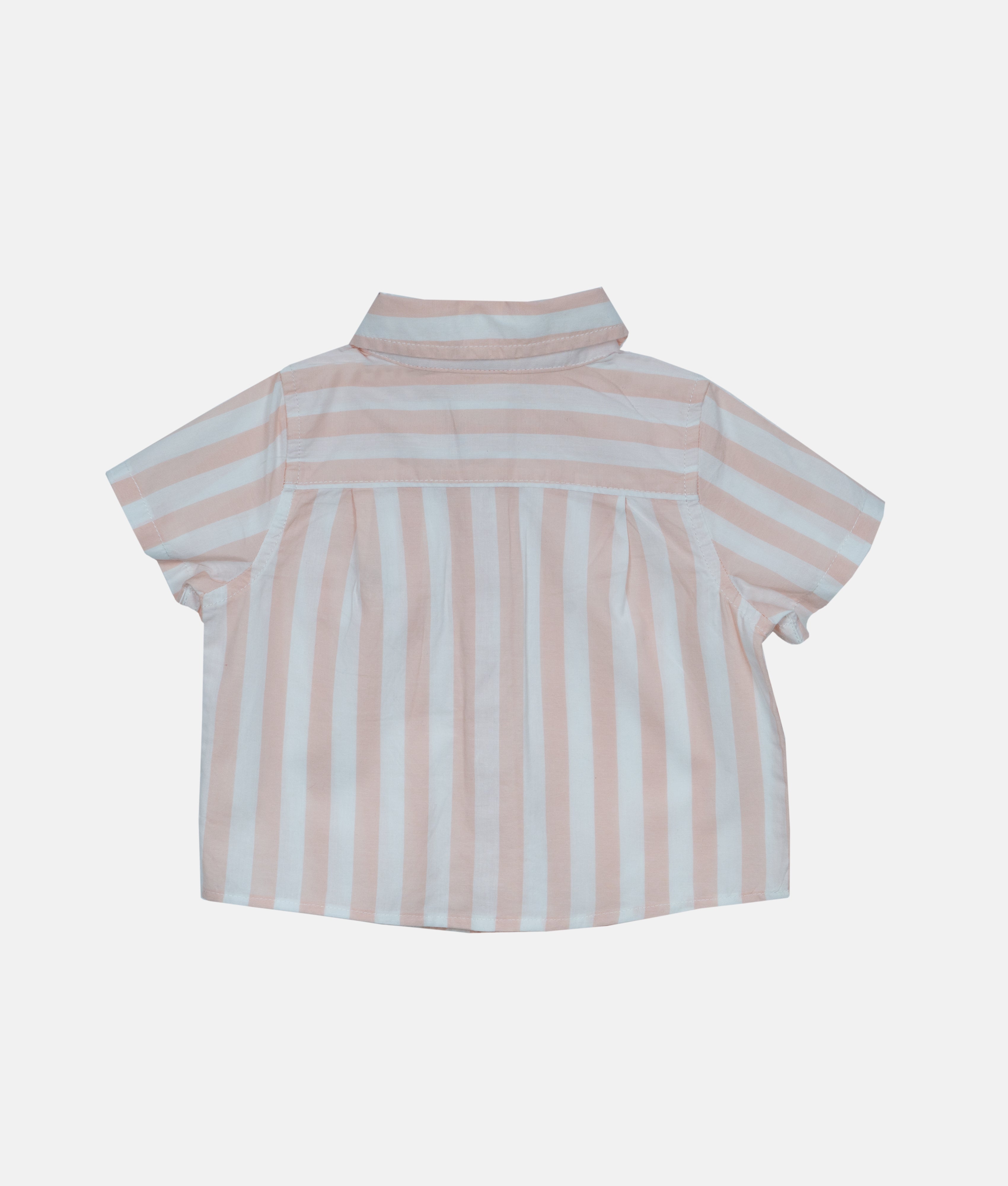 Elegant Smockers LK | Boys Shirt - Peach Stripes | Sri Lanka