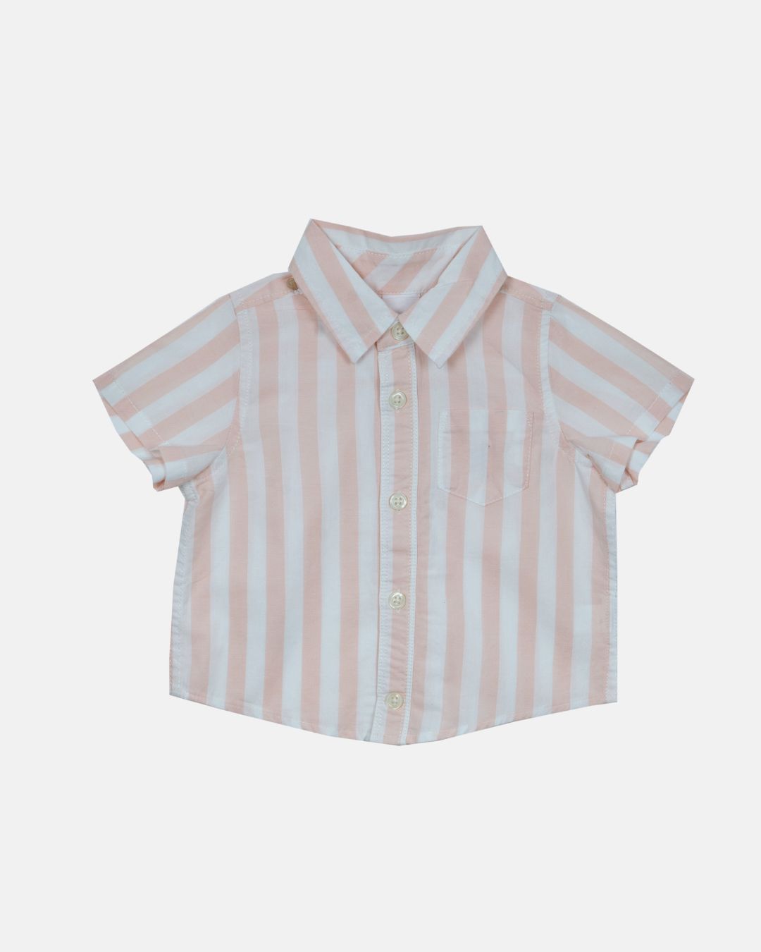 Elegant Smockers LK | Boys Shirt - Peach Stripes | Sri Lanka
