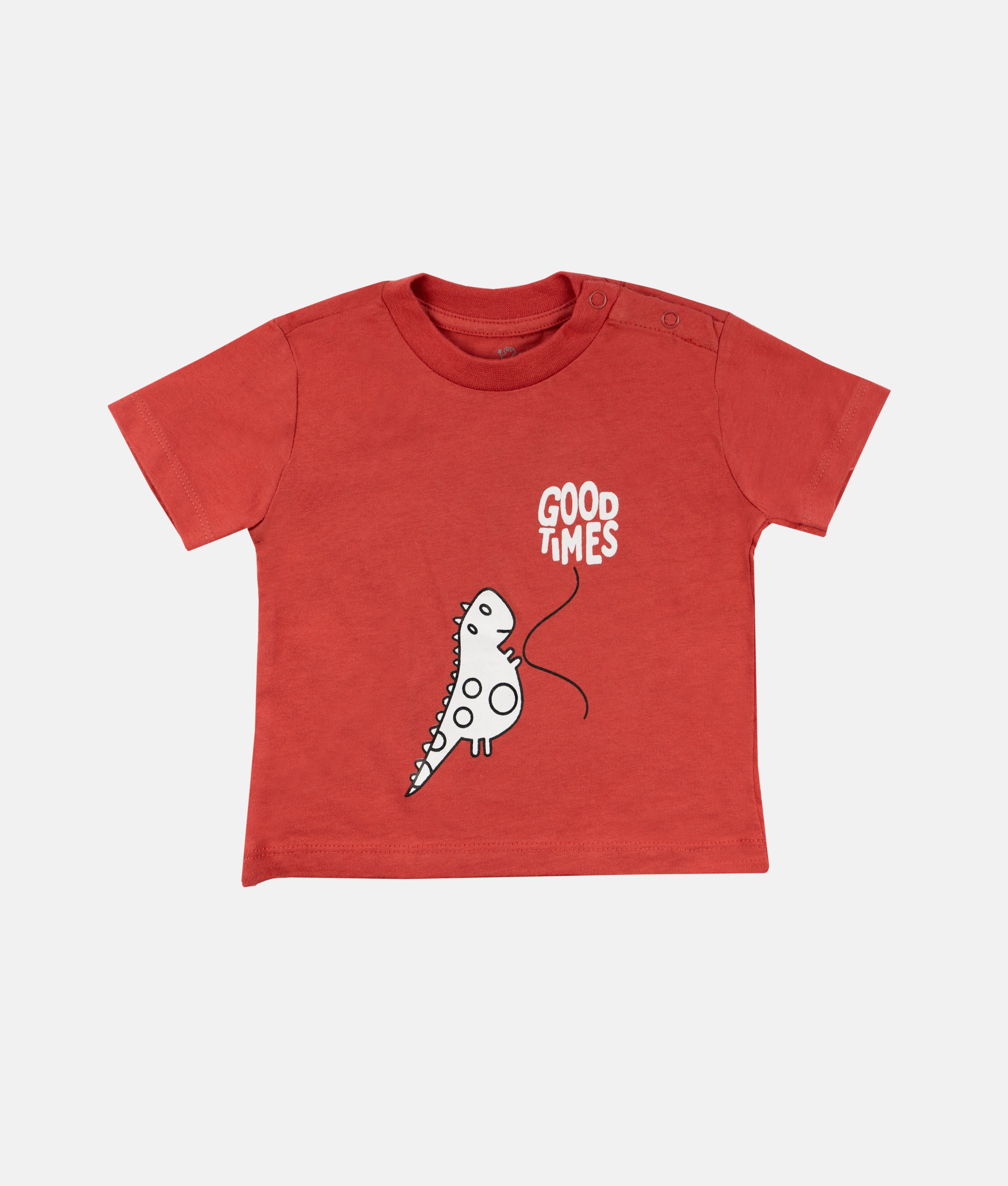Elegant Smockers LK | Boys T-shirt - Good Times - Fire Red | Sri Lanka