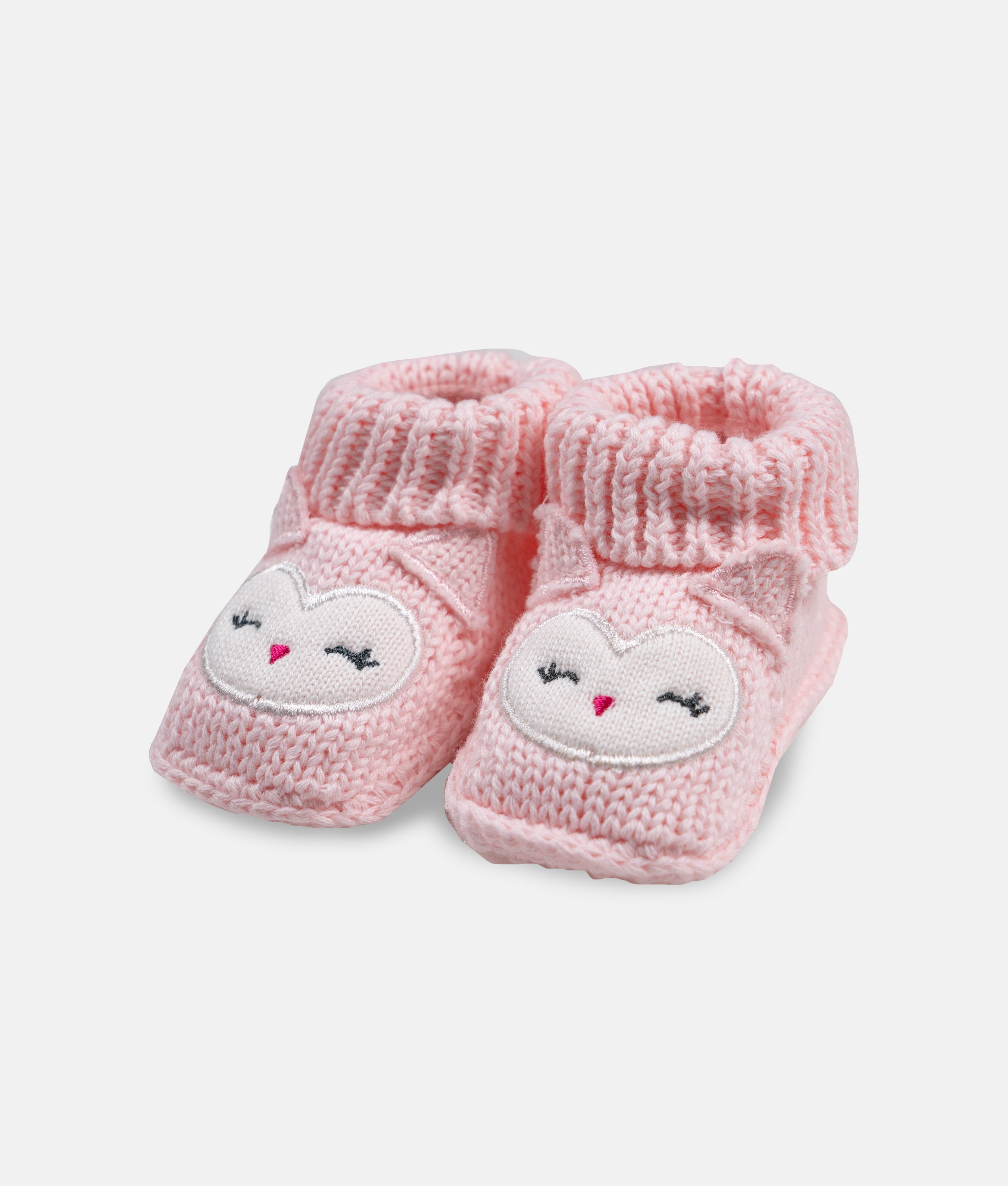 Elegant Smockers LK | Cute Baby Booties - Pink Heart | Sri Lanka