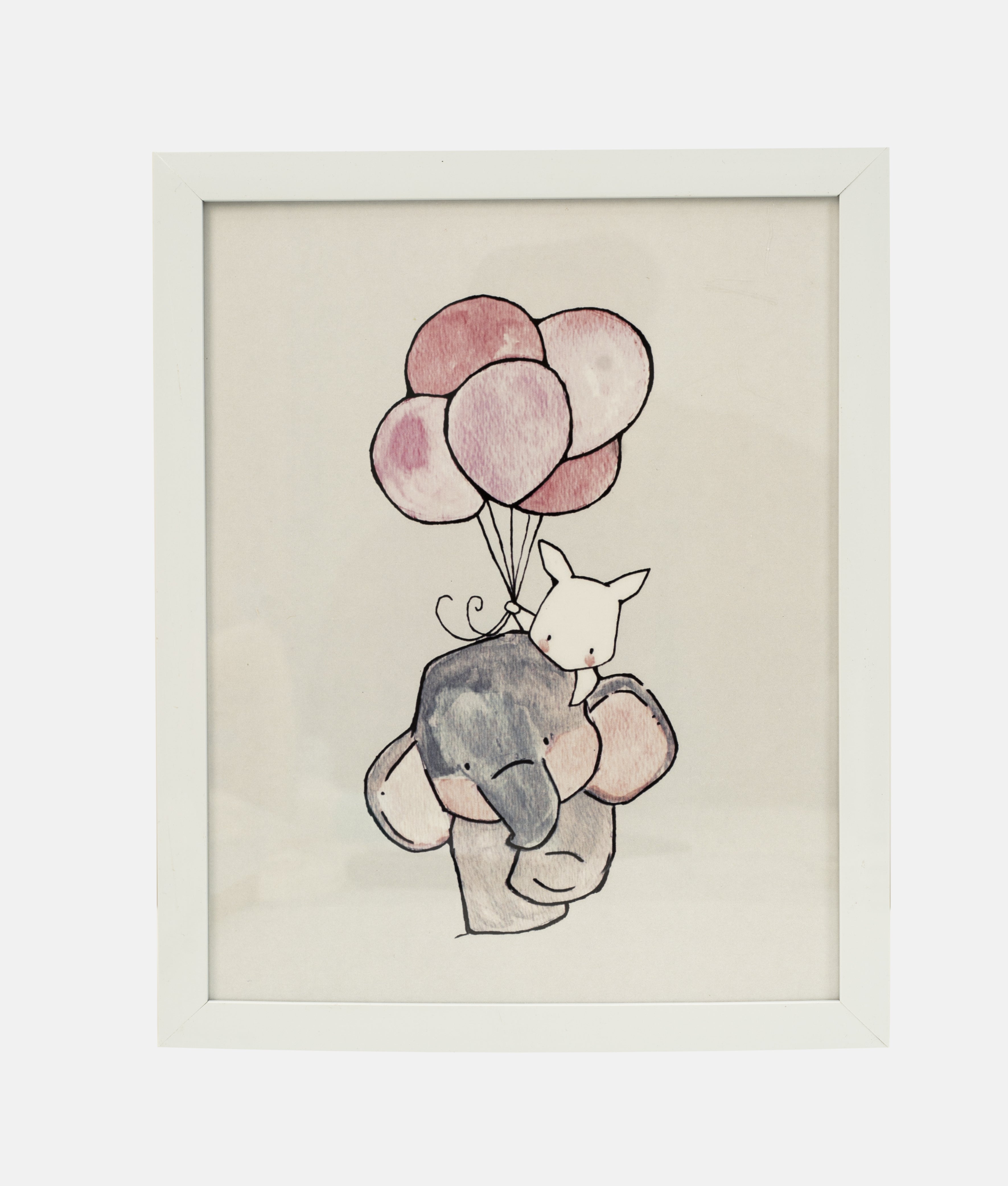 Elegant Smockers LK | Ele & Bunny Balloons - White Photo Frame - 8" x 10" | Sri Lanka