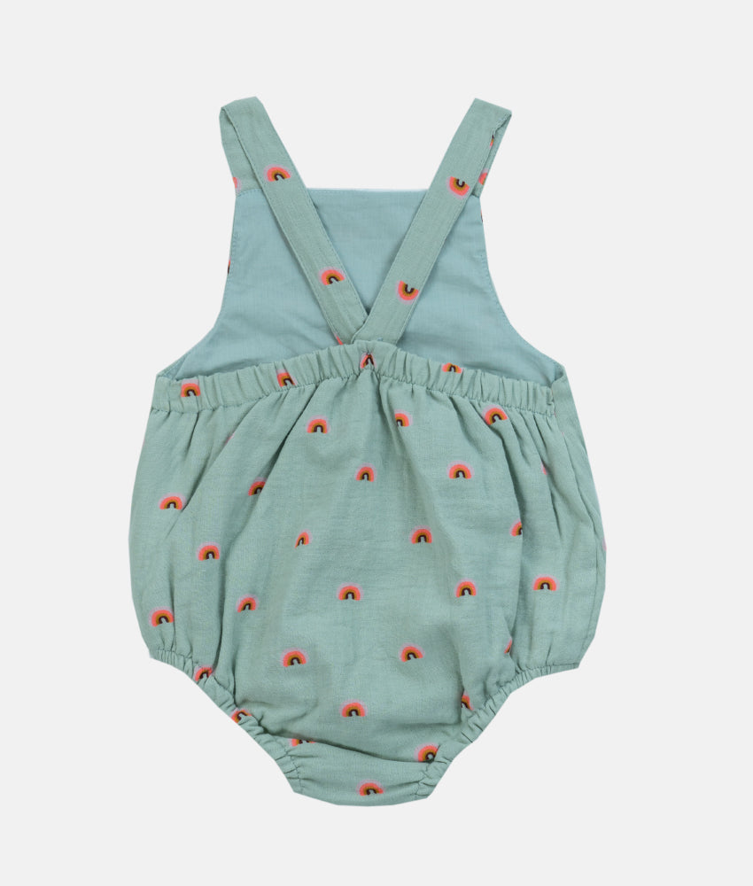 Elegant Smockers LK | Green Rainbow Baby Sun Suit | Sri Lanka