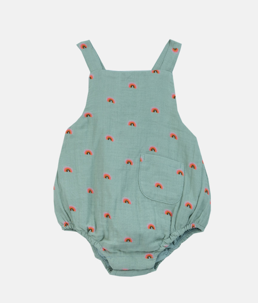 Elegant Smockers LK | Green Rainbow Baby Sun Suit | Sri Lanka