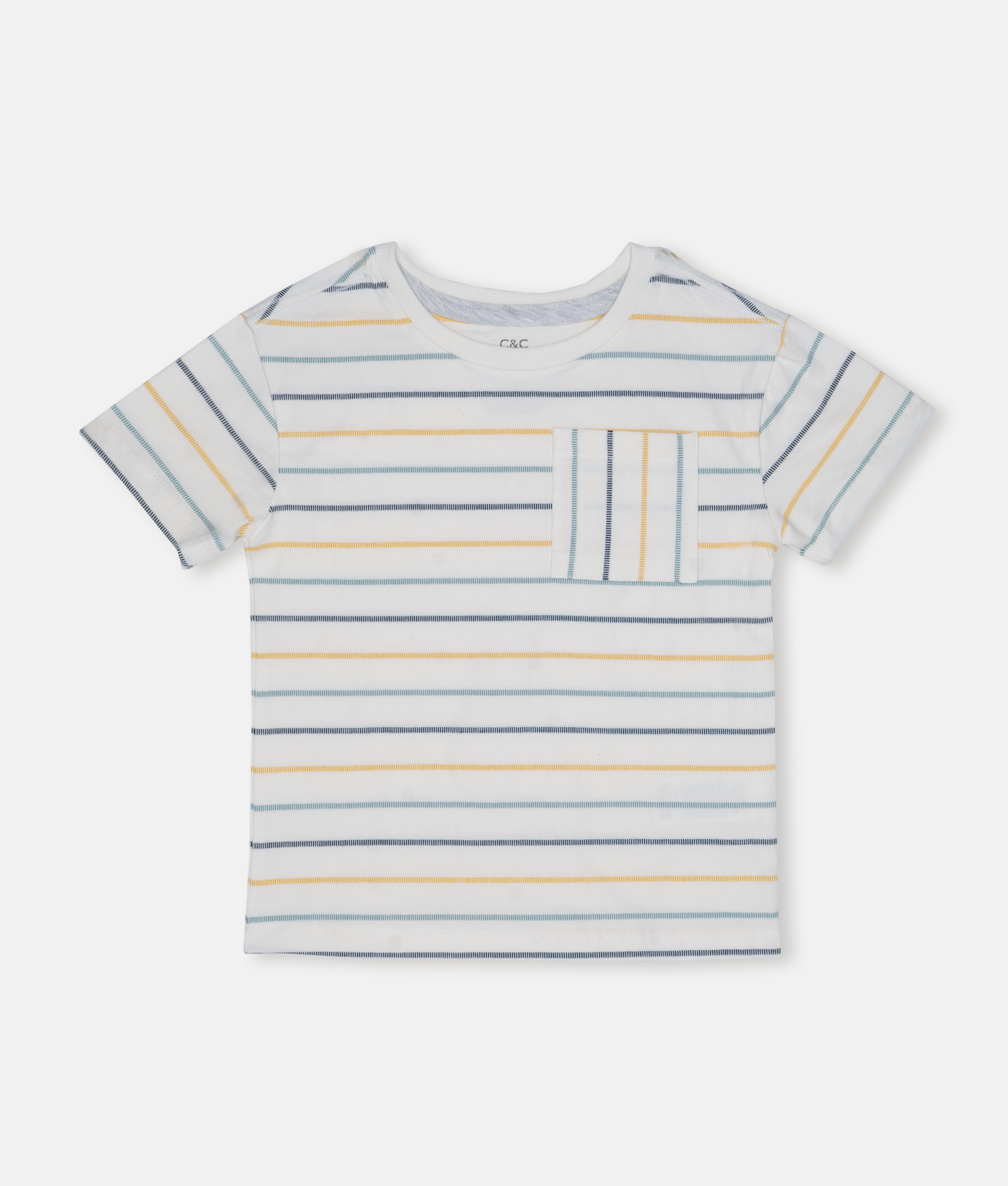 Elegant Smockers LK | Ivory Stripes Boys T-Shirt | Sri Lanka