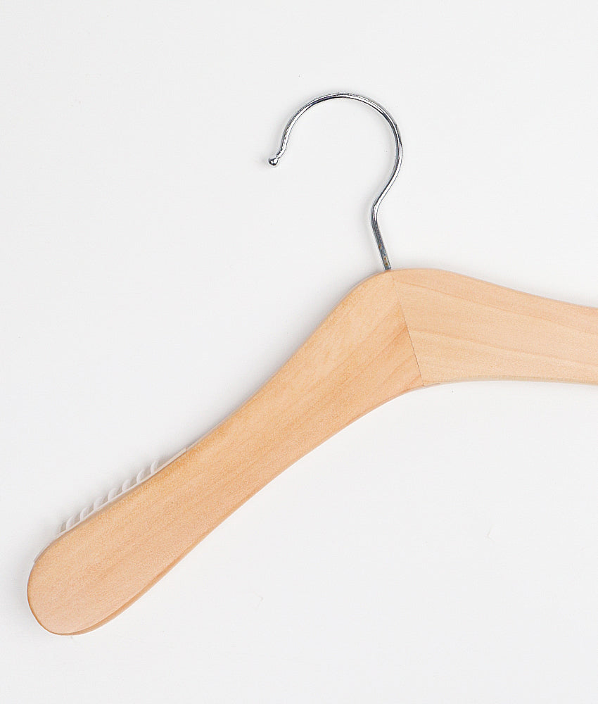 Elegant Smockers LK | Kids Wooden Hangers Set - Natural | Sri Lanka