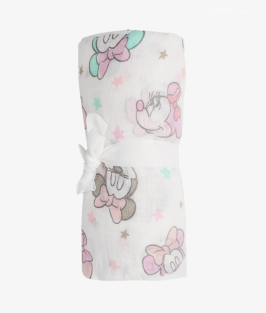 Elegant Smockers LK | Mini Mouse Print Baby Muslin Wrap | Sri Lanka