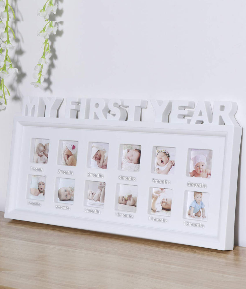 Elegant Smockers LK | My First Year Frame - White | Sri Lanka