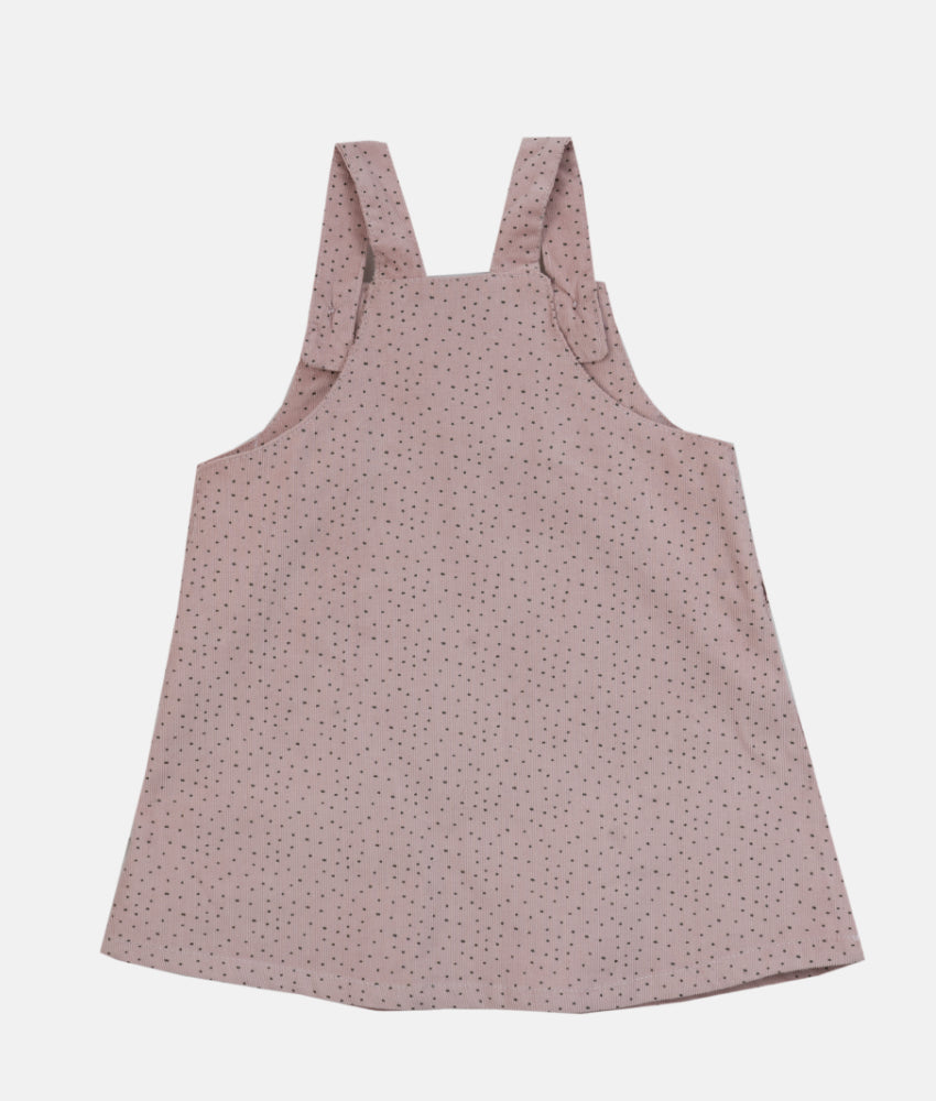Elegant Smockers LK | Polka Dotted Corduroy Baby Strap Dress | Sri Lanka